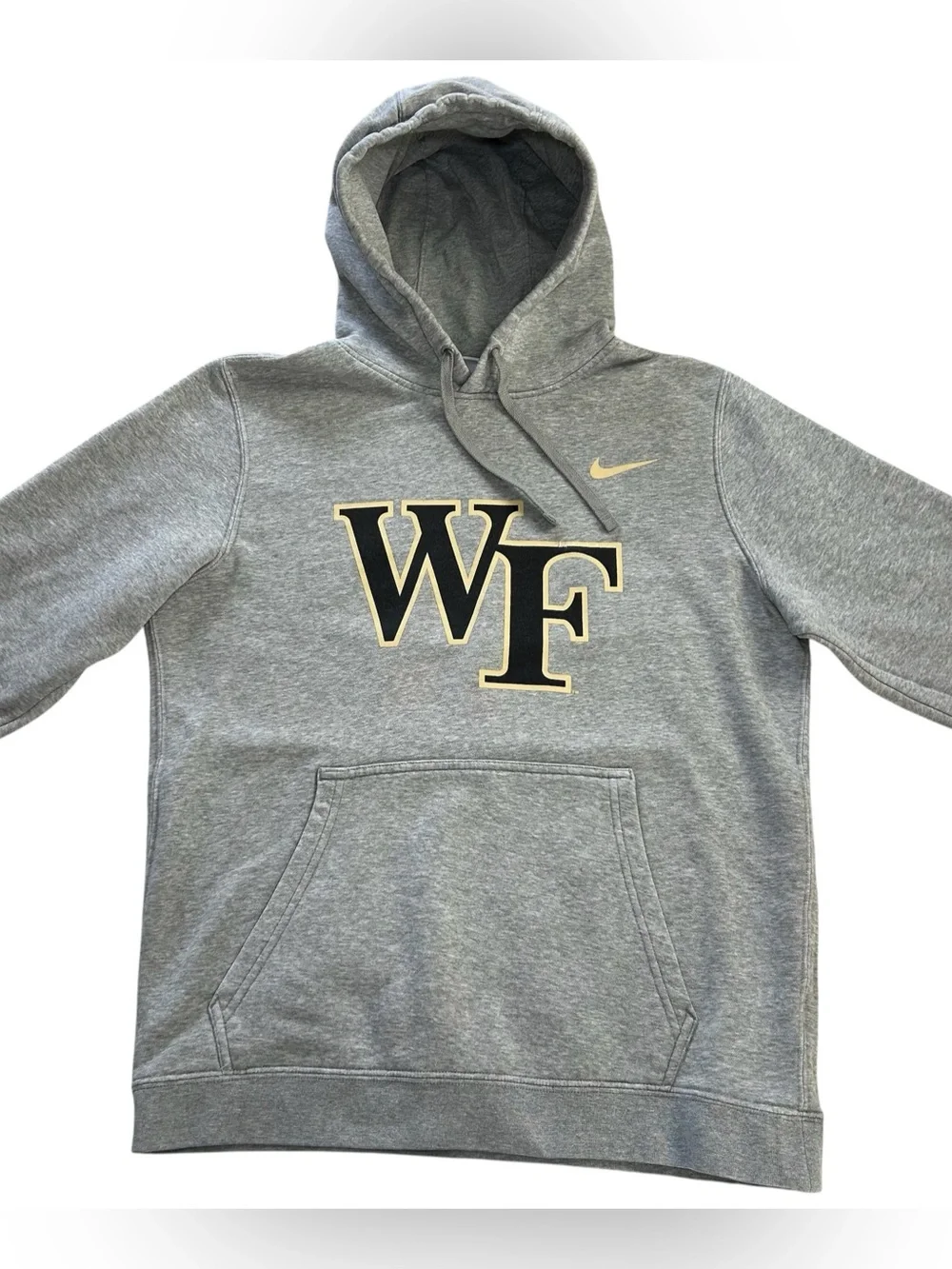 Nike Wake Forest Demon Deacons Men’s Club Fleece Hoodie Pullover Logo Gray sz S